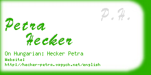 petra hecker business card